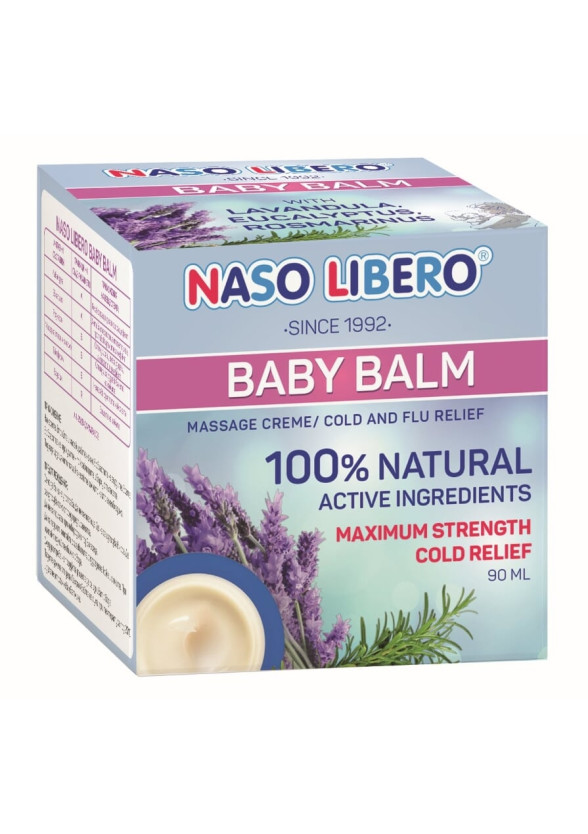 НАЗО ЛИБЕРО Бебешки балсам за масаж при настинка и грип 90мл. | NASO LIBERO Baby balm Massage creme Cold and flu relief 90ml