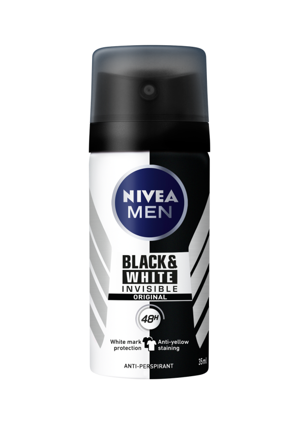 НИВЕА МЕН БЛЕК & УАЙТ ИНВИЗИБЪЛ ОРИДЖИНАЛ Дезодорант спрей МИНИ 100мл | NIVEA MEN BLACK & WHITE INVISIBLE ORIGINAL Anti-perspirant spray MINI 100ml