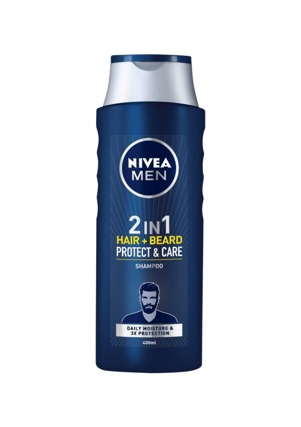 НИВЕА МЕН ПРОТЕКТ & КЕЪР 2 В 1 Шампоан за коса и брада 400мл | NIVEA MEN PROTECT & CARE 2 IN 1 Shampoo for hair and beard 400ml