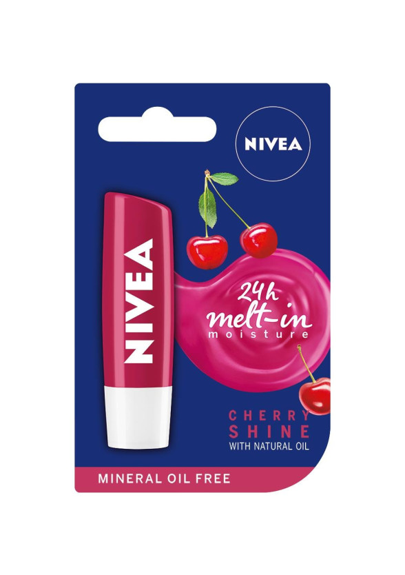 НИВЕА Балсам за устни плодов Череша 4,8гр | NIVEA Lip Balm fruity Cherry shine 4.8g
