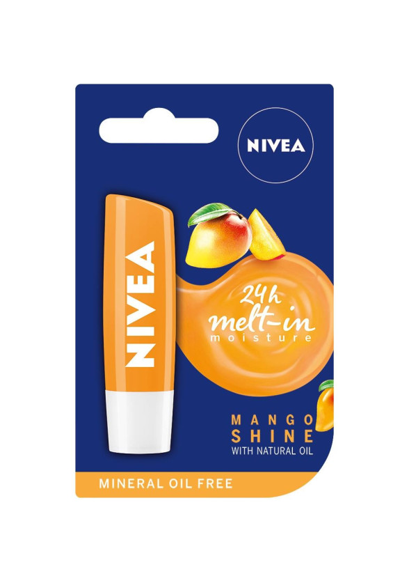 НИВЕА Балсам за устни плодов Манго 4,8гр | NIVEA Lip Balm fruity Mango Shine 4.8g