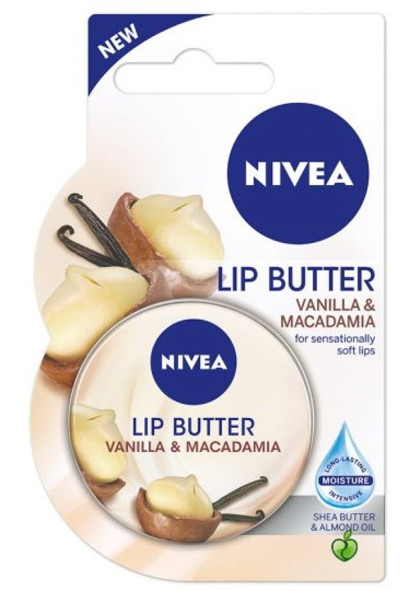 НИВЕА Масло за устни Ванилия и Макадамия 16,7гр | NIVEA Lip Butter Vanilla & Macadamia 16,7g