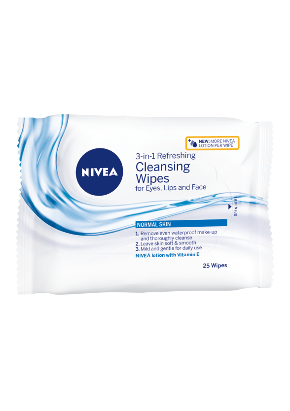Мокри кърпи за лице за нормална кожа 25бр НИВЕА | Cleansing wet wipes for normal skin 25s NIVEA