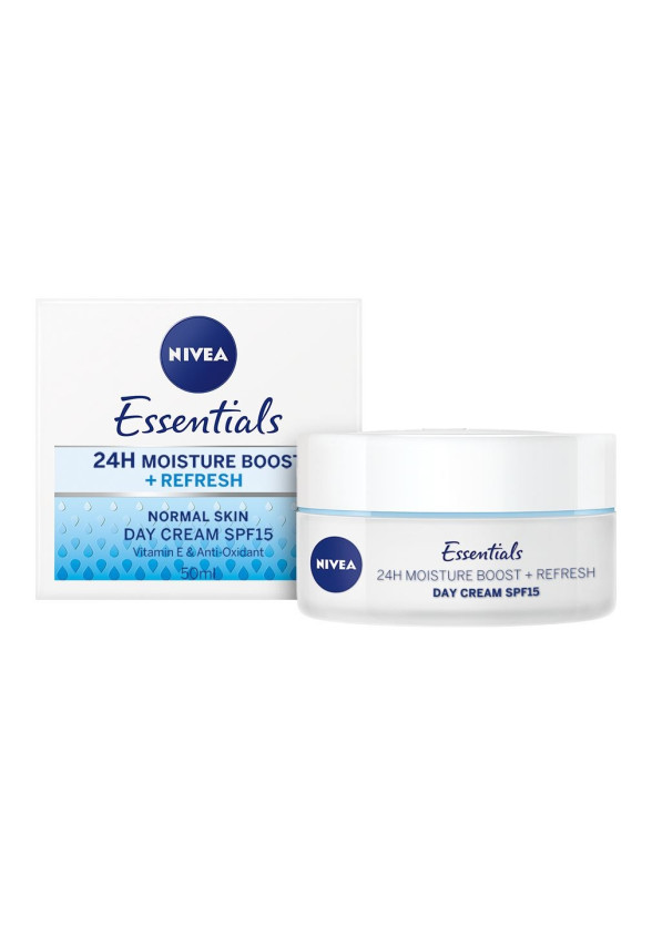 НИВЕА ЕСЕНШЪЛС Дневен крем за нормална кожа SPF15 50мл | NIVEA ESSENTIALS Day cream moisturizing SPF15 50ml