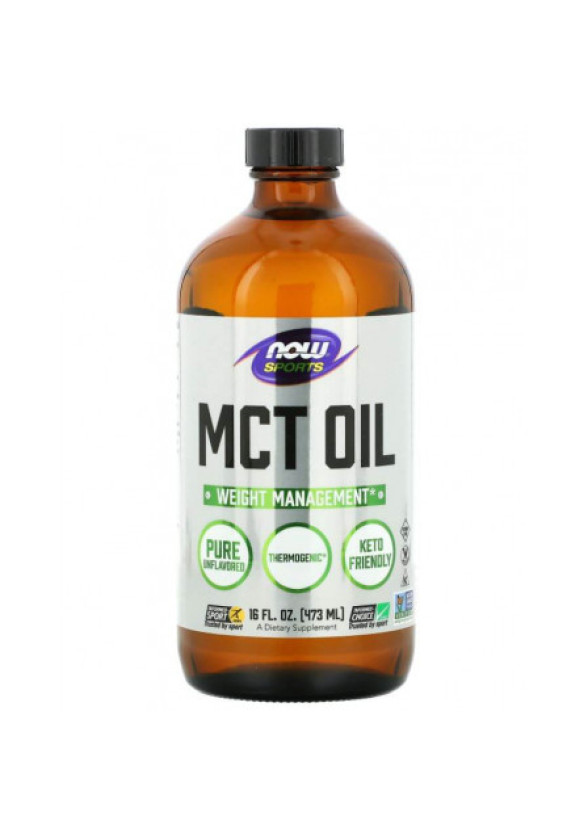 МСТ масло 473мл с вкус на мока НАУ ФУУДС | MCT OIL 473ml with mocha flavor NOW FOODS