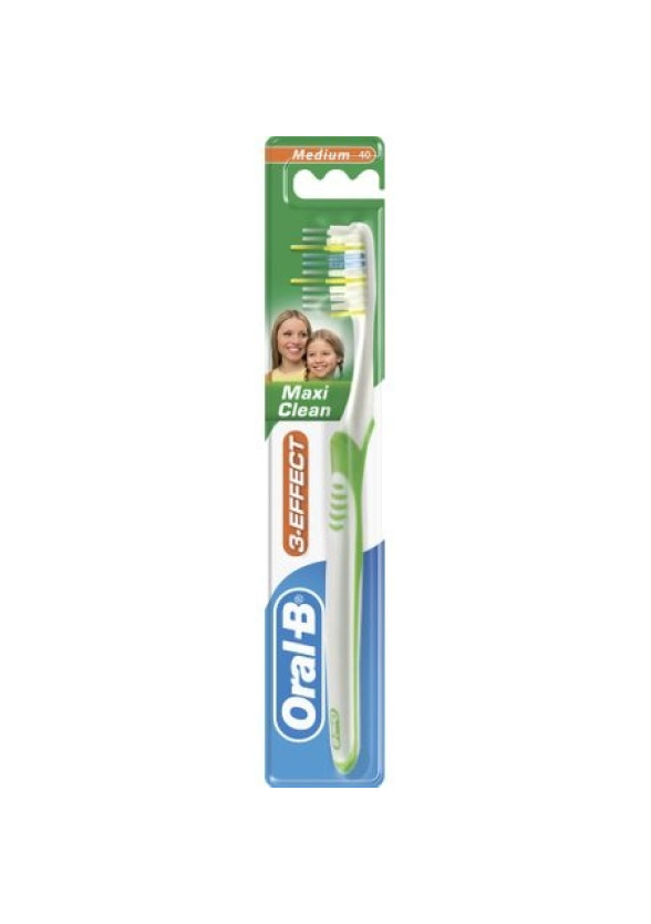 Четка за зъби 3-ЕФЕКТ МАКСИ КЛИЙН медиум, избор на цветове ОРАЛ-Б | Toothbrush 3-EFFECT MAXI CLEAN medium, colour mix ORAL-B