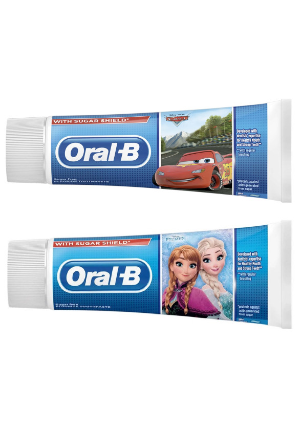 ОРАЛ-Б Паста за зъби 3+ КОЛИТЕ / ЗАМРЪЗНАЛОТО КРАЛСТВО 75мл. | ORAL-B Toothpaste 3+ CARS / FROZEN 75ml