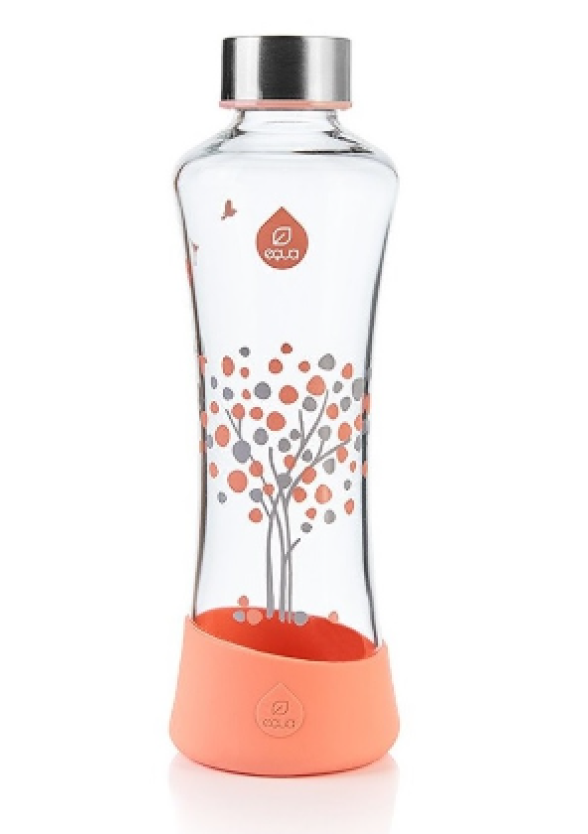 ЕКУА Бутилка, стъкло ПРАСКОВЕНО ДЪРВО 550мл | EQUA Eco bottle PEACH TREE glass 550ml