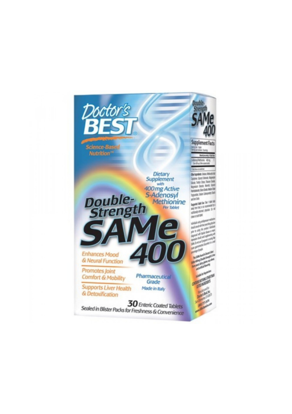 САМ-Е 400мг 30 таблетки ДОКТОРС БЕСТ | SАМ-е double-strenght 400mg 30 tabs DOCTOR'S BEST