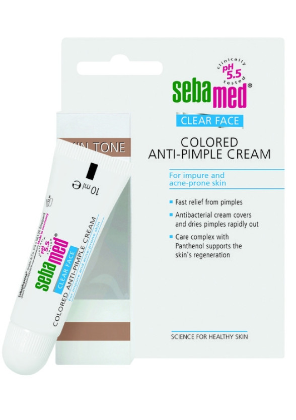 СЕБАМЕД КЛИЪР ФЕЙС АНТИ АКНЕ Оцветен крем за локално приложение 10мл | SEBAMED CLEAR FACE Colored anti-pimple cream for impure and acne-prone skin 10ml