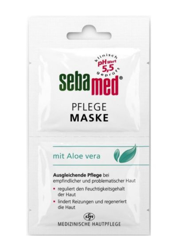 СЕБАМЕД Маска за лице за чувствителна кожа с Алое вера 2 х 5мл | SEBAMED Face mask for sensitive skin with Aloe vera 2 x 5ml
