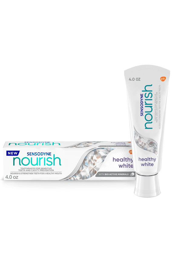 СЕНСОДИН Паста за чувствителни зъби и избелване NOURISH HEALTHY WHITE 75мл | SENSODYNE Toothpaste NOURISH HEALTHY WHITE 75ml