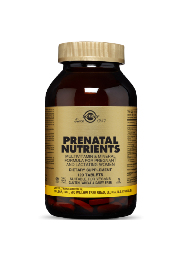 ПРЕНАТАЛ НУТРИЕНТИ Витамини за бременни 120 таблетки СОЛГАР | PRENATAL NUTRIENTS tabs 120s SOLGAR