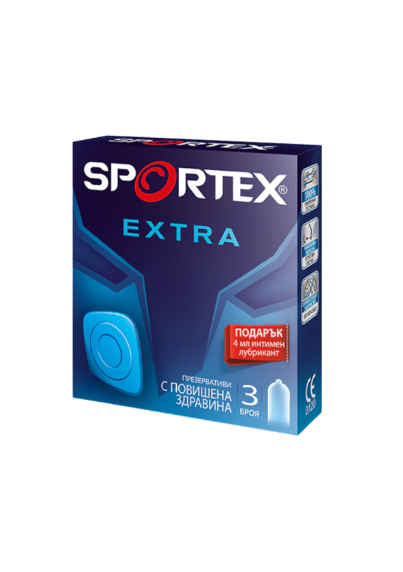 СПОРТЕКС ЕКСТРА презервативи 3бр. | SPORTEX EXTRA condoms 3s