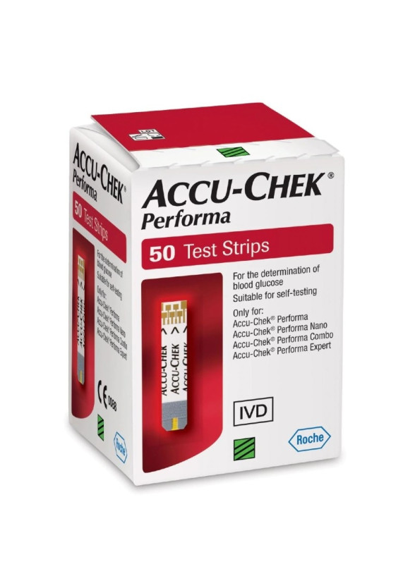 Тест-ленти за глюкомер Accu-Chek Performa 50бр | Test strips for glucometer Accu-Chek Performa 50s