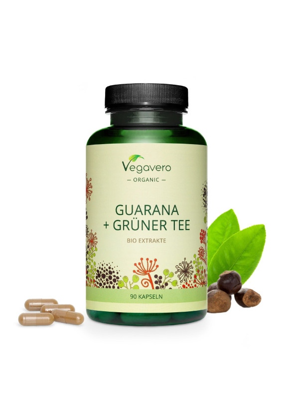 Екстракт от Гуарана и Зелен чай капсули x 90 бр ВЕГАВЕРО | Guarana + Grüner Tee Bio Extrakte caps x 90 s VEGAVERO 