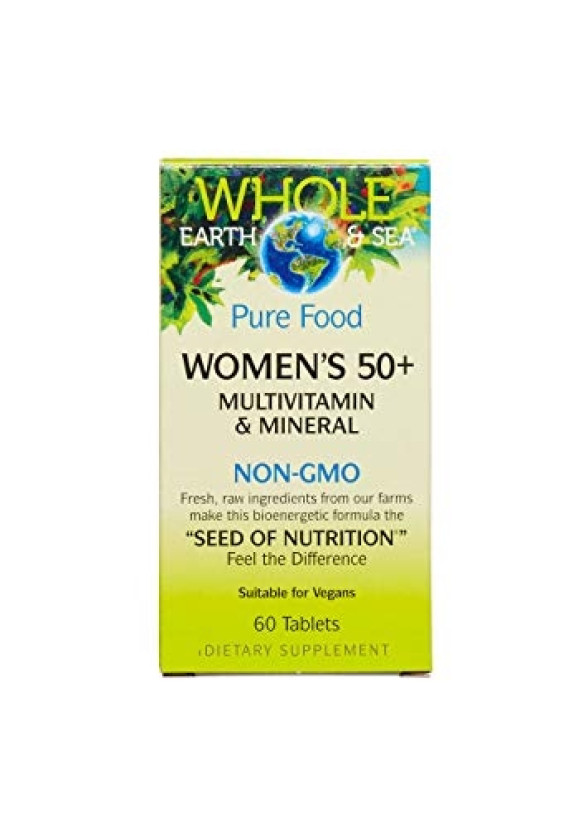 WOMENS'S 50+ Мултивитамини и минерали за жени 60бр. табл. ХОУЛ ЪРТ & СИЙ | WOMEN'S 50+ Multivitamin & Mineral 60s tabs WHOLE EARTH & SEA 