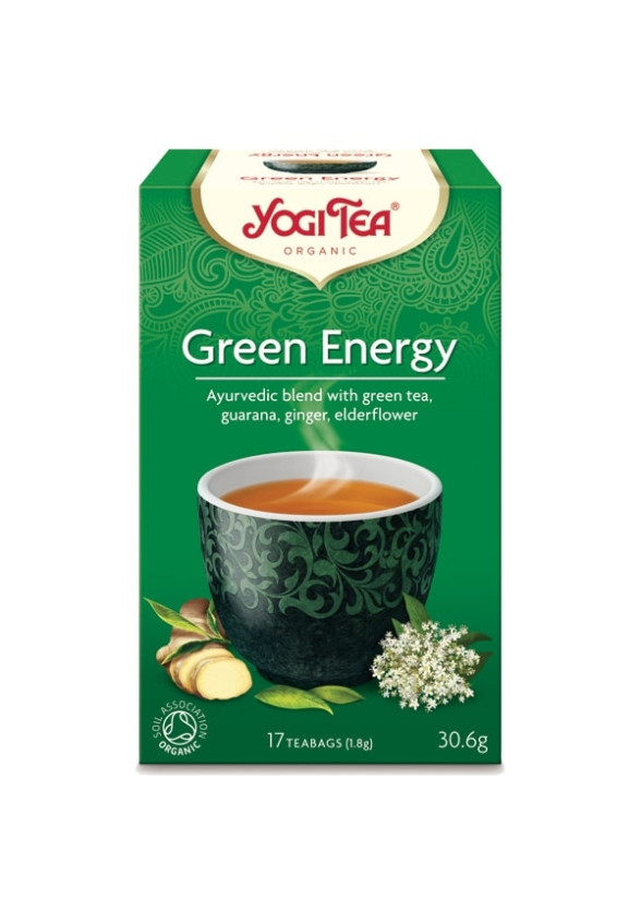 ЙОГИ ОРГАНИК БИО Аюрведичен чай "Зелена енергия", пакетчета 17бр | YOGI ORGANIC BIO Ayurvedic tea blend "Green energy" teabags 17s