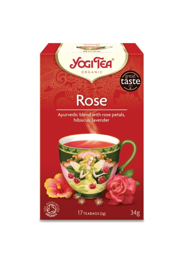 ЙОГИ ОРГАНИК БИО Аюрведичен чай "Роза", пакетчета 17бр | YOGI ORGANIC BIO Ayurvedic tea blend "Rose" teabags 17s