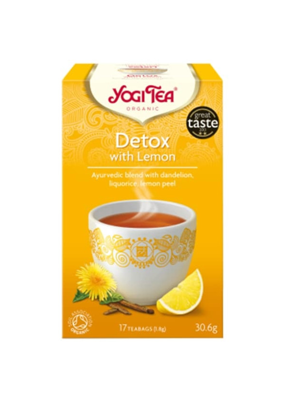 ЙОГИ ОРГАНИК БИО Аюрведичен чай "Детокс" с лимон, пакетчета 17бр | YOGI ORGANIC BIO Ayurvedic tea blend "Detox" with lemon teabags 17s