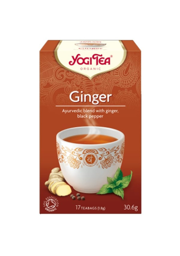ЙОГИ ОРГАНИК БИО Аюрведичен чай "Джинджифил", пакетчета 17бр | YOGI ORGANIC BIO Ayurvedic tea blend "Ginger" teabags 17s