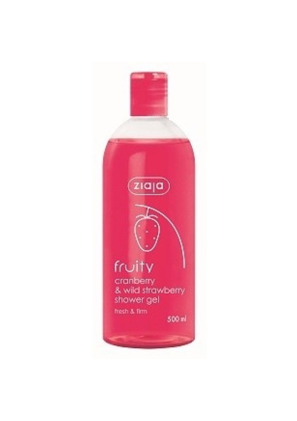 ЖАЯ Душ гел червена боровинка и ягода 500мл | ZIAJA Fruity cranberry & wild strawberry shower gel 500ml