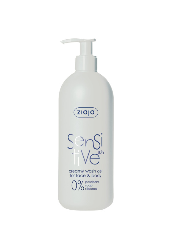 ЖАЯ Измиващ гел за чувствителна кожа за лице и тяло 400мл | ZIAJA Sensitive creamy wash gel for face & body 400ml
