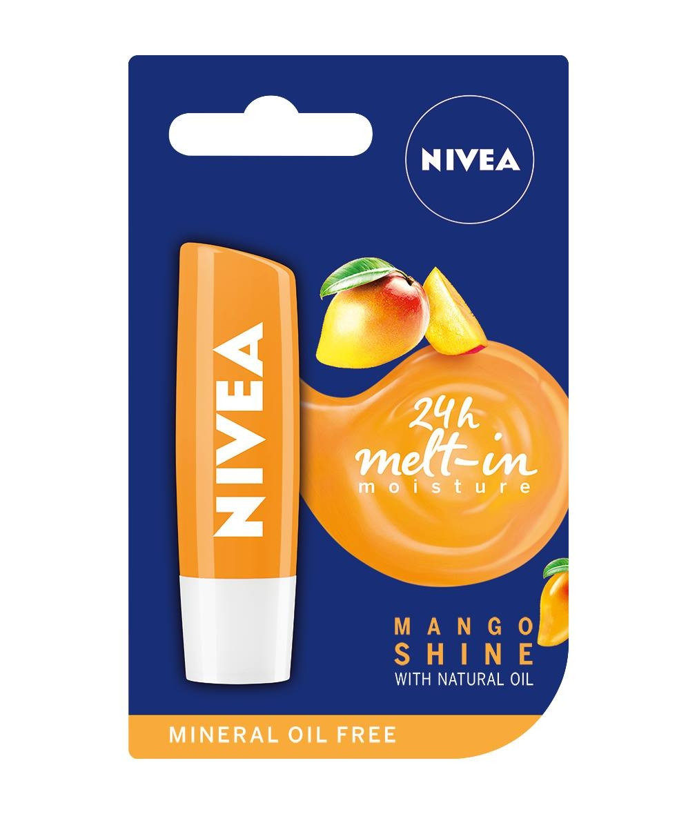 НИВЕА Балсам за устни плодов <b>Манго</b> 4,8гр NIVEA Lip <b>Balm</b> fruity <b>Mango</b> Shine ...