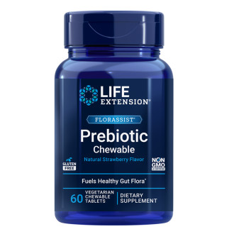 Florassist® Prebiotic Chewable Пребиотик 60 дъвчащи таблетки Life Extension