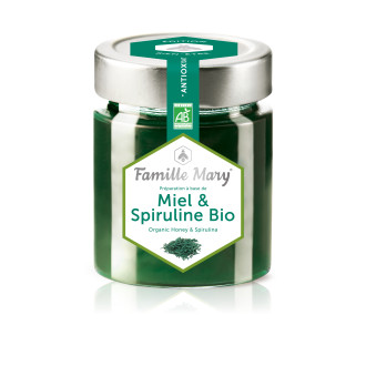 БИО АКАЦИЕВ МЕД + СПИРУЛИНА Фемили Мари | Miel & Spiruline Bio / Organic Honey and Spirulina Famille Mary