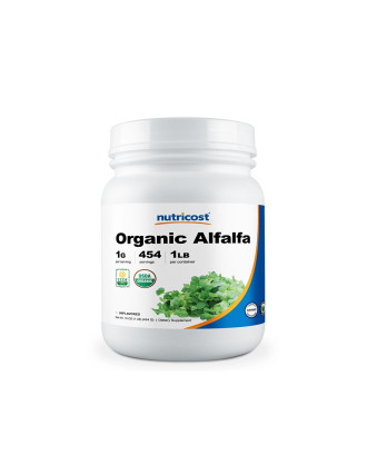 Люцерна Органик x 454 гр прах НУТРИКОСТ | Organic Alfalfax 454 g NUTRICOST