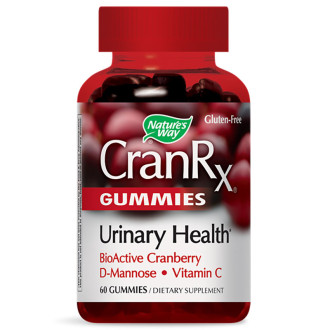 КРАН RX Грижа за уриналния тракт (червена боровинка 500мг + Д-маноза 200мг) 60 желирани таблетки НЕЙЧЪР‘С УЕЙ | CRAN RX Urinary health (cranberry 500 mg + D-mannose 200mg) 60 gummies NATURE'S WAY
