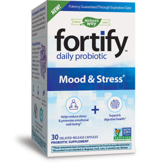 ФОРТИФАЙ DAILY Mood & Stress капсули 30 бр. НЕЙЧЪР'С УЕЙ | Fortify™ Daily Probiotic Mood and Stress caps 30s Nature’s Way 