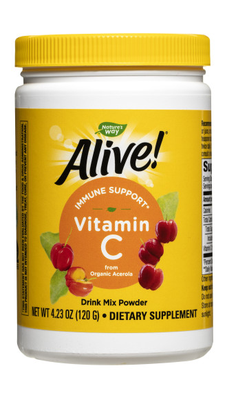 АЛАЙВ Витамин Ц 500мг. 120гр. пудра НЕЙЧЪР'С УЕЙ | ALIVE Vitamin C 500mg 120g powder NATURE'S WAY