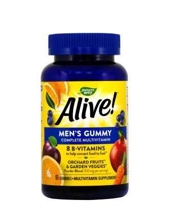 Алайв! Мултивитамини за мъже желирани табл. x 60бр. НЕЙЧЪР'С УЕЙ | Alive! Men’s Gummy Complete Multivitamin x 60s NATURE'S WAY