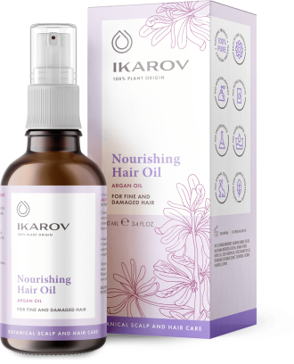 ИКАРОВ Подхранващо масло за коса с АРГАН 100мл | IKAROV Nourishing hair ARGAN oil 100ml