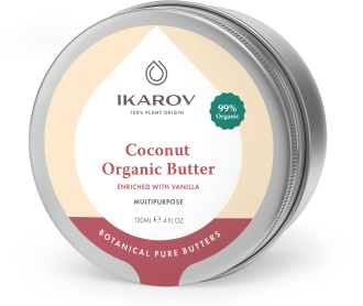 ИКАРОВ Органично кокосово масло за тяло - ВАНИЛИЯ 120мл | IKAROV Coconut organic butter - VANILLA 120ml