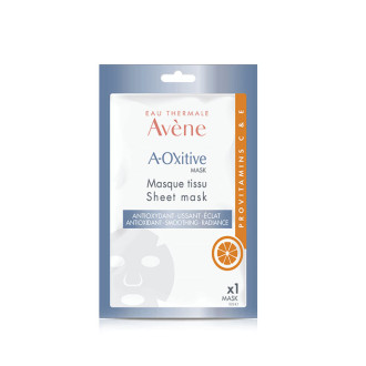 АВЕН А-ОКСИТИВ подхранваща и анти-ейдж лист (шийт) маска за лице с провитамини 18ml | AVENE A-OXITIVE Anti-age sheet mask 18ml