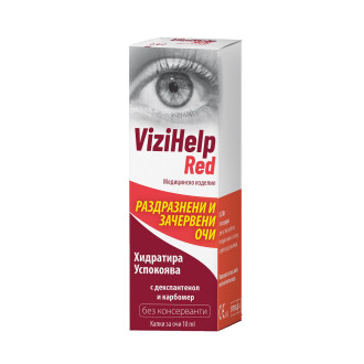 ВИЗИХЕЛП РЕД успокояващи капки за очи 10мл НАТУРПРОДУКТ / VIZIHELP RED soothing eye drops 10ml NATURPRODUCT