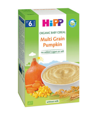ХИП БИО Многозърнеста каша с тиква 6+ м. 200гр. | HIPP BIO Multi grain pumpkin mash 6+ m 200g