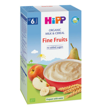 ХИП БИО Млечна каша свежи меки плодове 6+ м. 250гр. | HIPP BIO Milk mash fine fruits 6+ m 250g