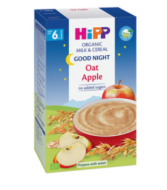 ХИП ЛЕКА НОЩ БИО Млечна каша овес и ябълка 6+ м. 250гр. | HIPP GOOD NIGHT BIO Milk mash oat apple 6+ m 250g