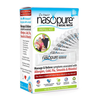 НАЗОПЮР сашети за промивка на носа 20 или 40бр | NASOPURE sashetes for adults and kids 20s,40s