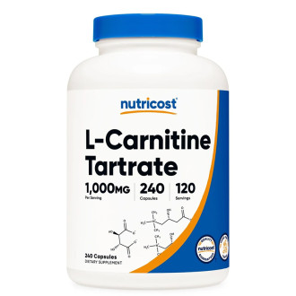 Л-Карнитин (тартарат) 500 mg x 240 капсули НУТРИКОСТ | L-Carnitine Tartarate x 240 caps NUTRICOST