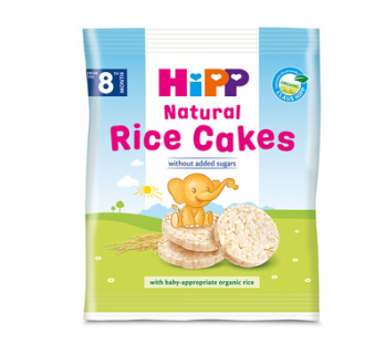 ХИП БИО натурални оризови бисквити 8+ м. 35гр. | HIPP BIO Natural rice cakes 8+ m 35g