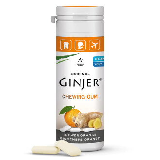 Джинджифилови дъвки с Портокал 20 дъвки х 30 гр Лемон Фарма | Ginger Chewing Gum Ingwer Orange x 30 g Lemon Pharma 
