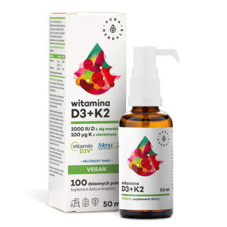 Витамин D3 + K2 (веган формула) 50 ml капки Aura Herbals