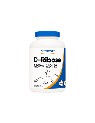 Д-Рибоза 2800 мг x 240 капсули НУТРИКОСТ | D-Ribose 2800 mg x 240 caps NUTRICOST