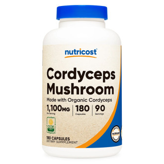 Кордицепс 550 mg x 180 капсули НУТРИКОСТ | Cordyceps Mushroom x 180 caps NUTRICOST