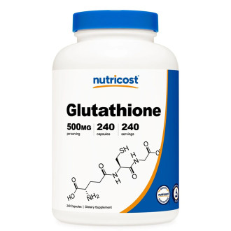 Глутатион 500 мг x 240 капсули НУТРИКОСТ | Glutathione Reduced Form x 240 caps NUTRICOST